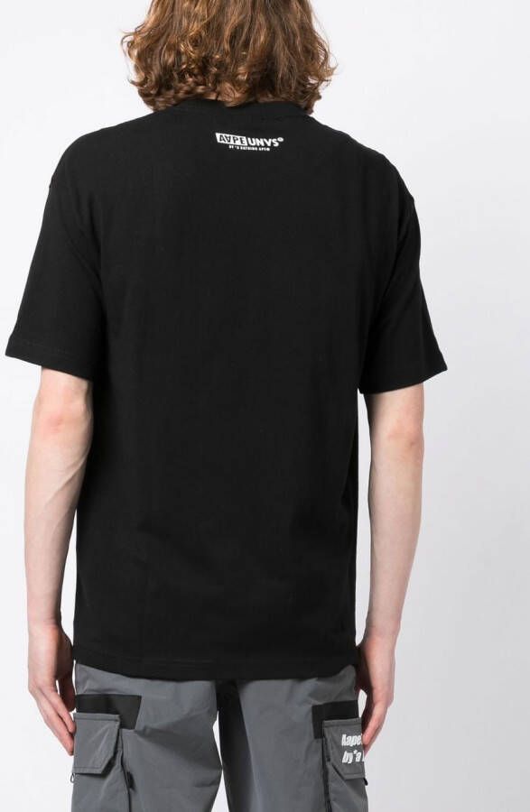 AAPE BY *A BATHING APE T-shirt met logoprint Zwart