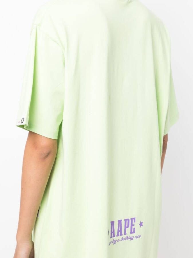 AAPE BY *A BATHING APE T-shirt met print Groen