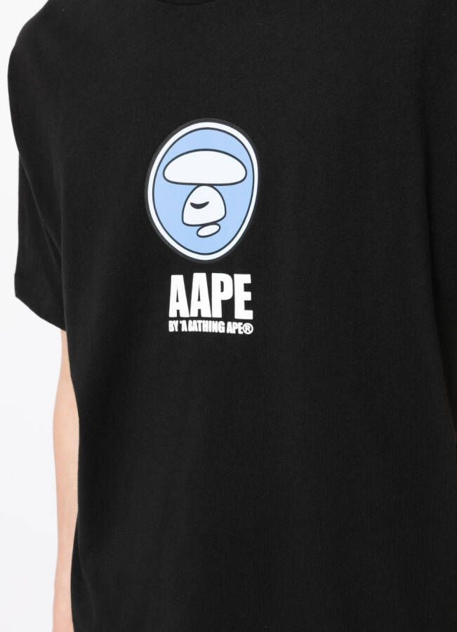 AAPE BY *A BATHING APE T-shirt met print Zwart