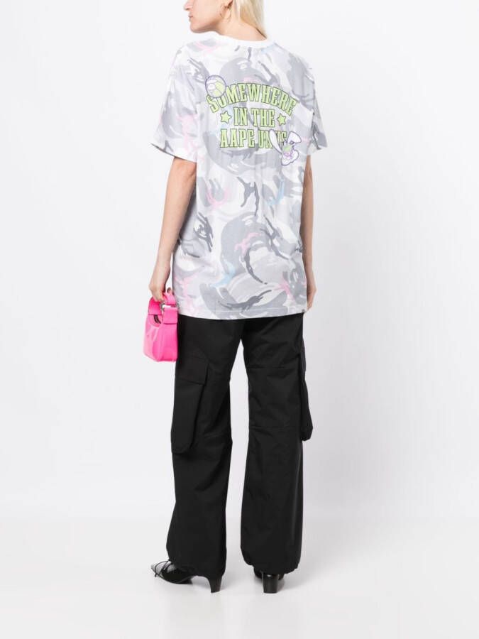 AAPE BY *A BATHING APE T-shirtjurk met camouflageprint Grijs