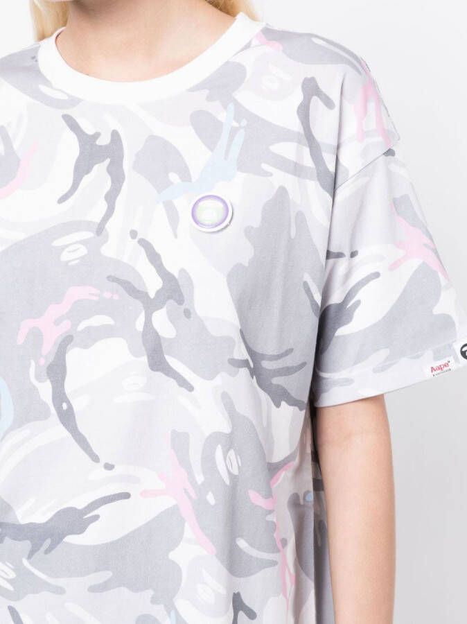 AAPE BY *A BATHING APE T-shirtjurk met camouflageprint Grijs