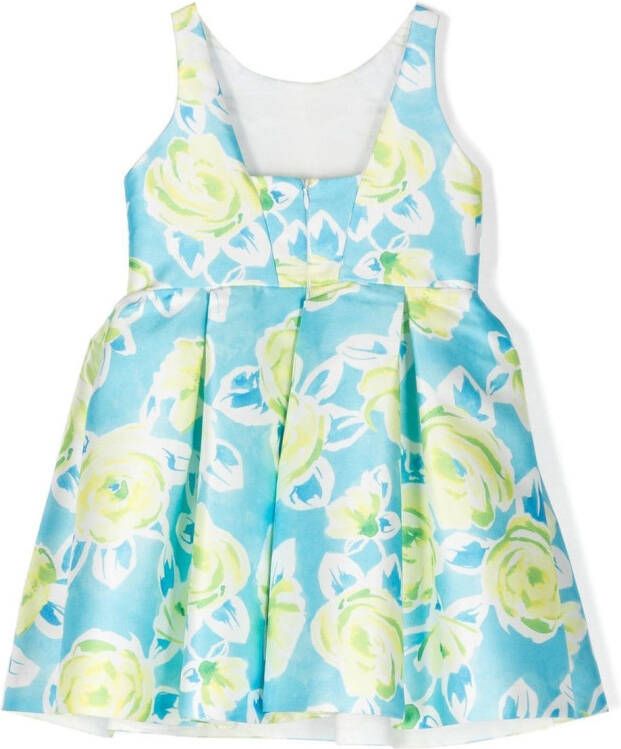 Abel & Lula Jurk met bloemenprint Blauw