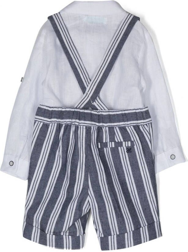 Abel & Lula Gestreepte shorts en shirt Blauw