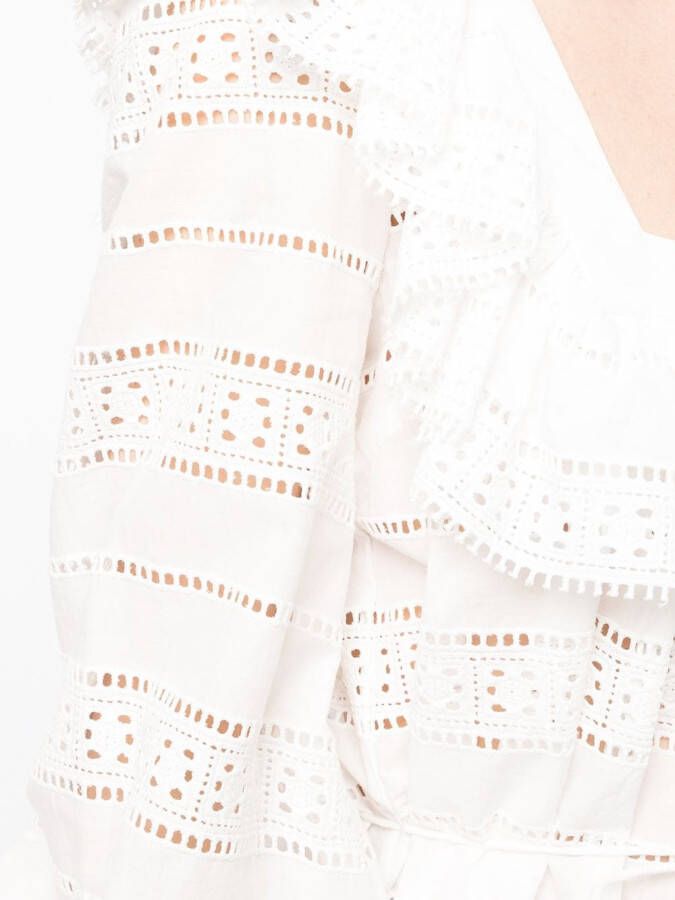 Acler Blouse met ruches Wit
