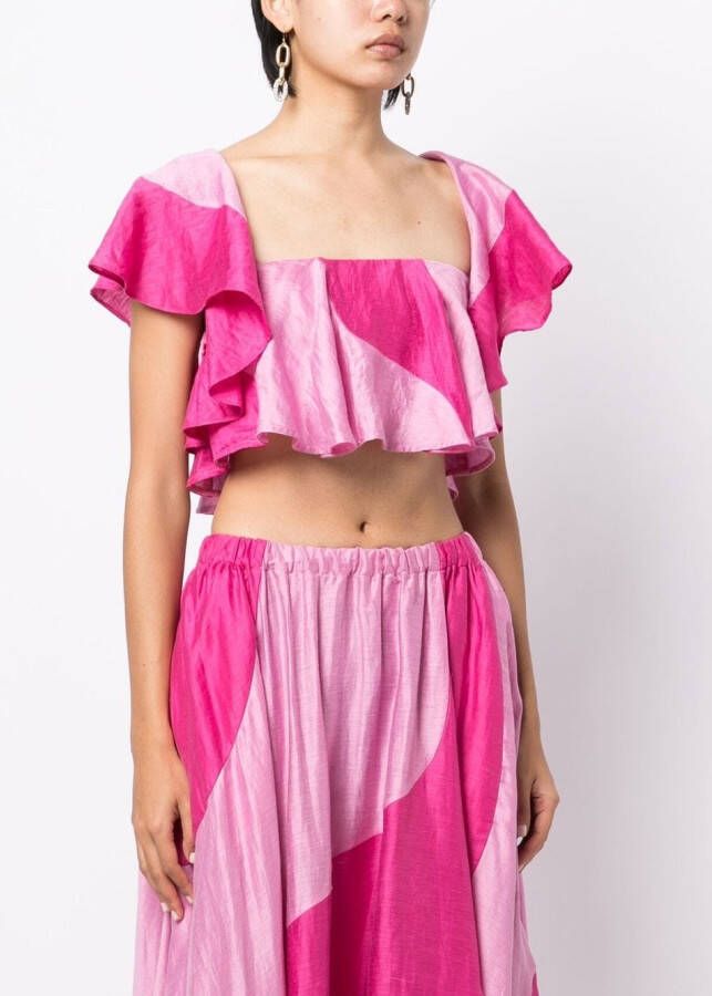 Acler Cropped top Roze