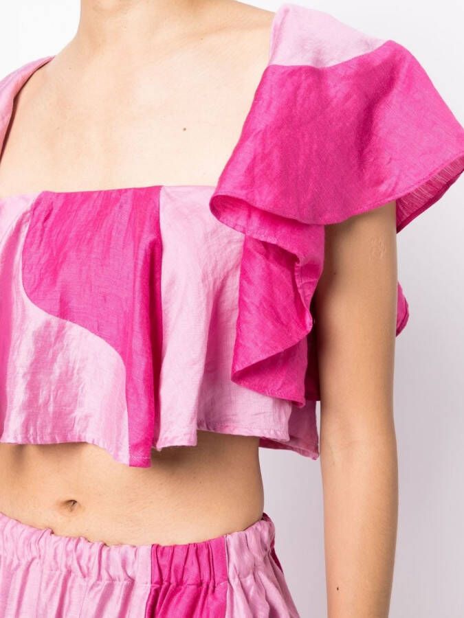 Acler Cropped top Roze