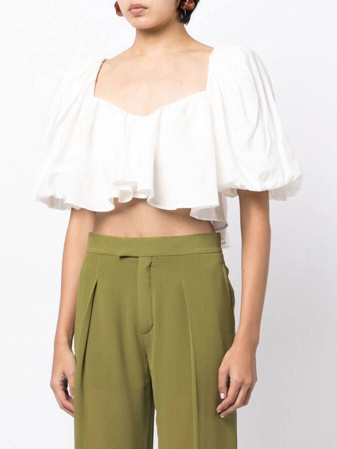 Acler Cropped top Wit