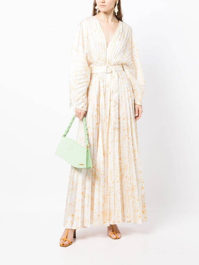 Acler Maxi-jurk met bloemenprint Wit