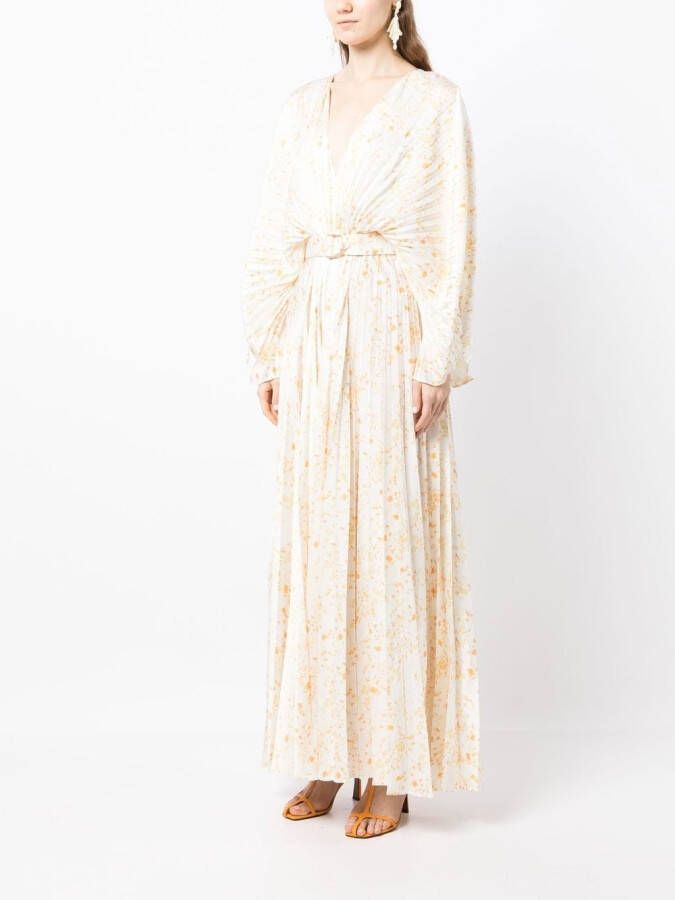 Acler Maxi-jurk met bloemenprint Wit