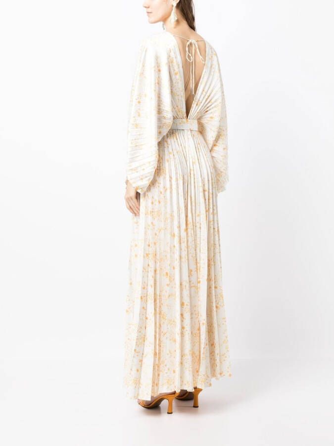 Acler Maxi-jurk met bloemenprint Wit