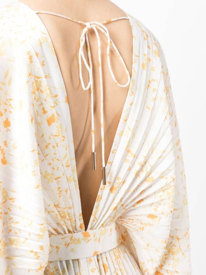 Acler Maxi-jurk met bloemenprint Wit
