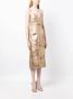 Acler Midi-jurk met metallic-effect Goud - Thumbnail 2