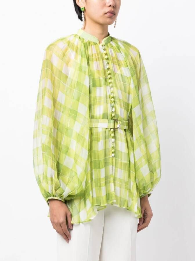 Acler Semi-doorzichtige blouse Groen