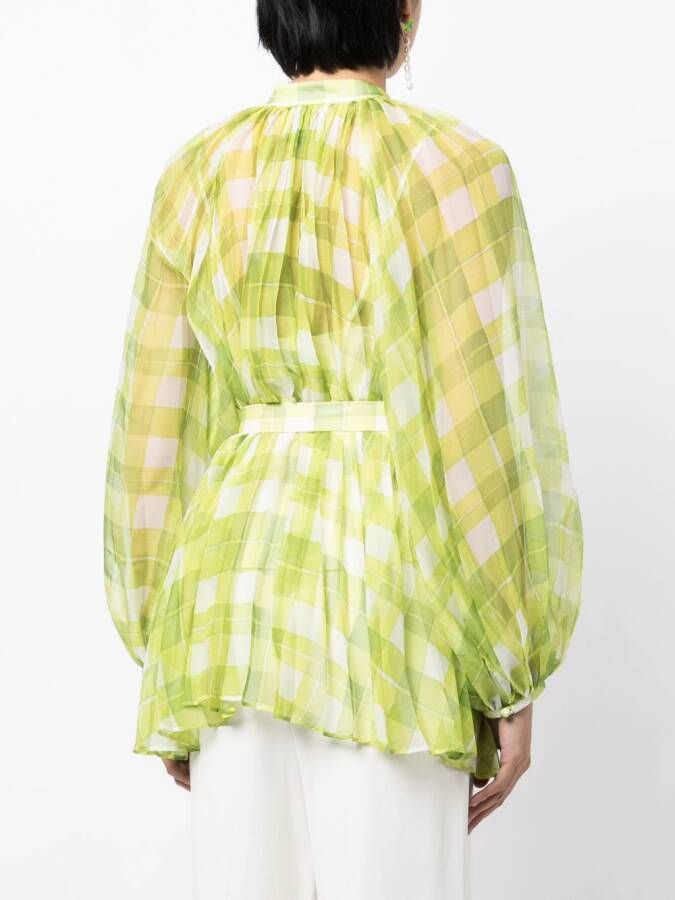 Acler Semi-doorzichtige blouse Groen