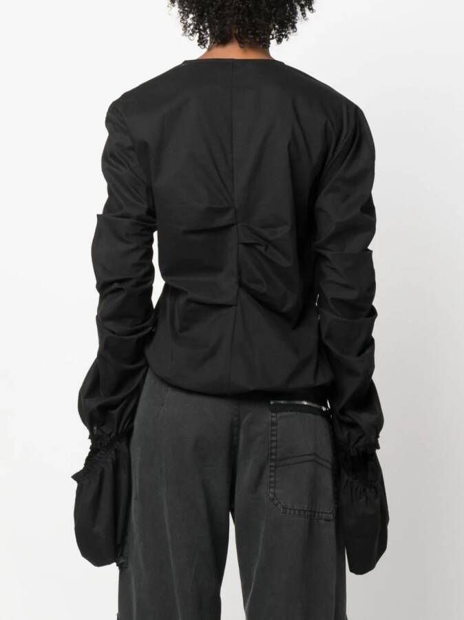 Acne Studios Asymmetrische blouse Zwart