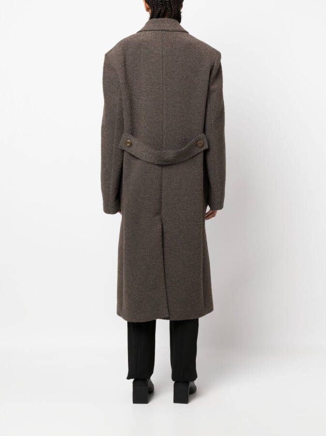 Acne Studios Bouclé wollen jas Bruin