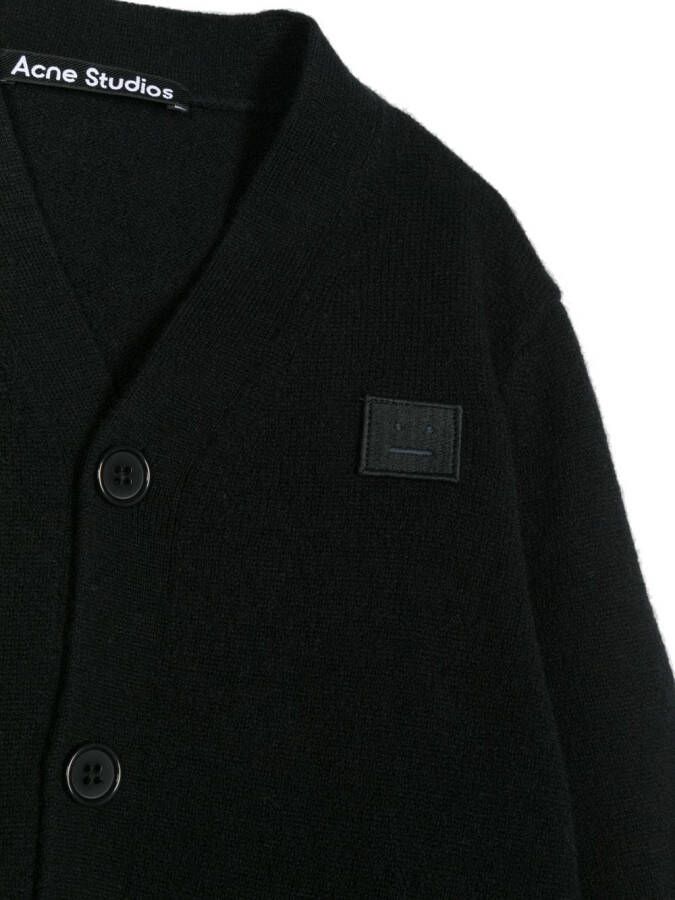 Acne Studios Vest met logopatch Zwart