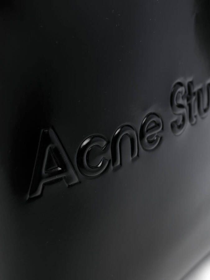 Acne Studios Shopper met logo-reliëf Zwart