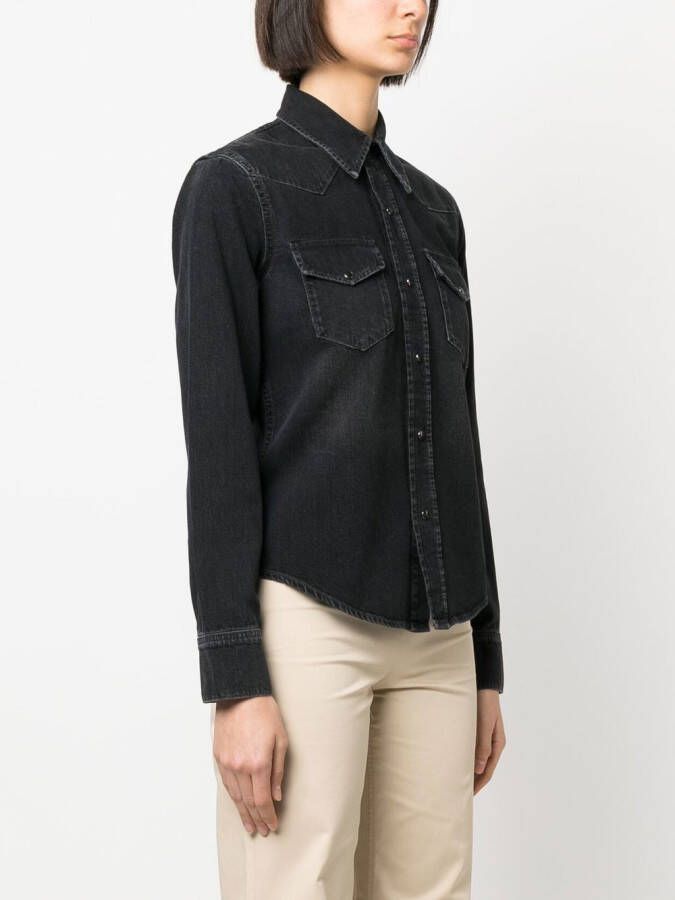 Acne Studios Denim blouse Zwart