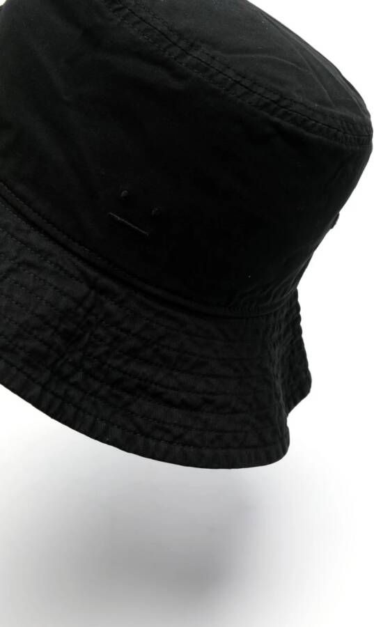 Acne Studios Vissershoed met geborduurd logo Zwart