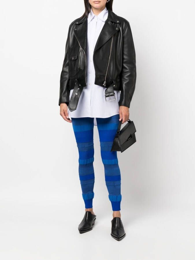 Acne Studios Getextureerde legging Blauw
