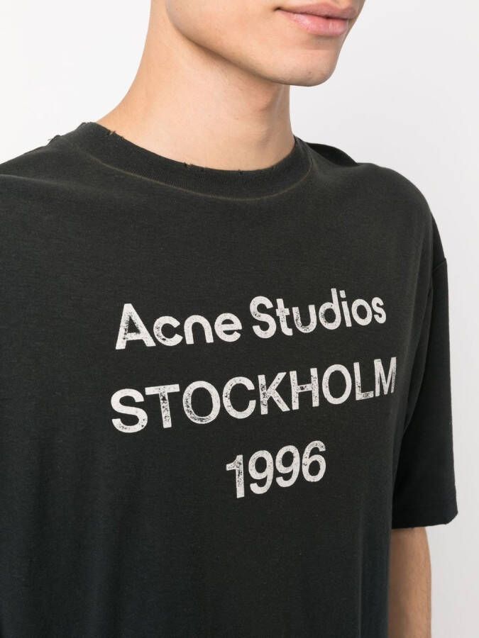 Acne Studios T-shirt met grafische print Zwart