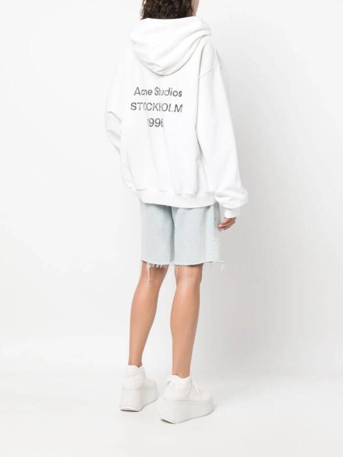Acne Studios Hoodie met logoprint Wit