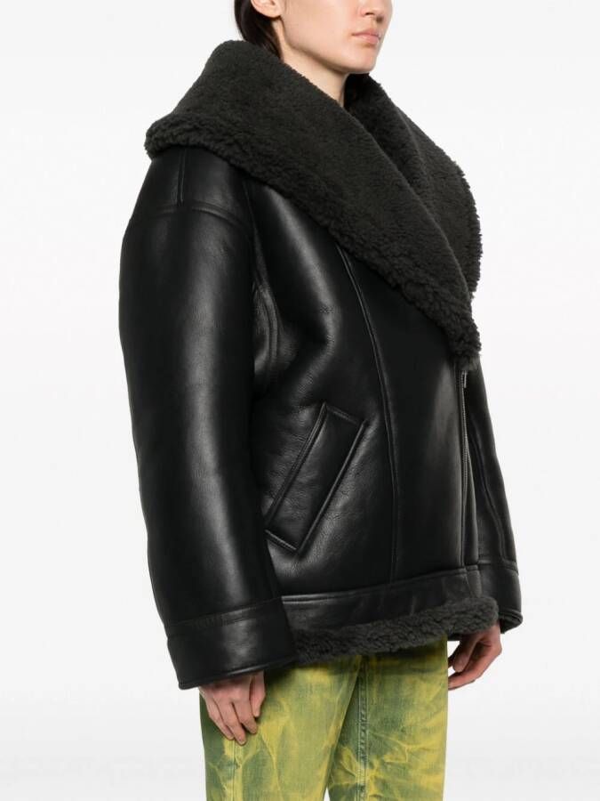 Acne Studios Jack met sjaalkraag Zwart