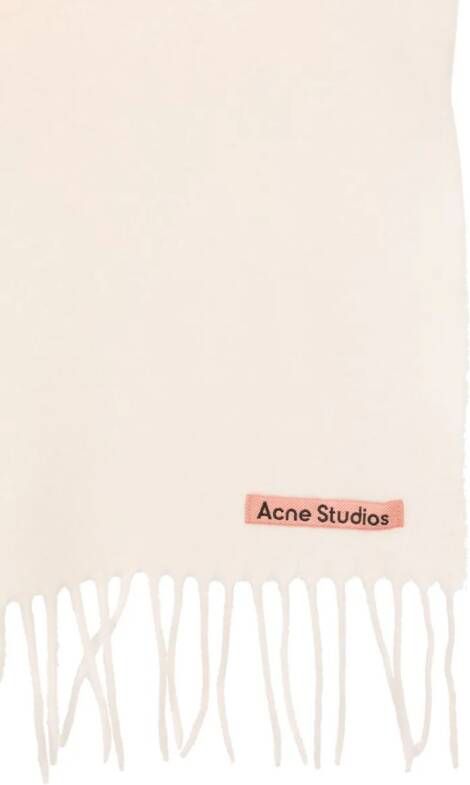 Acne Studios Sjaal met logopatch Wit