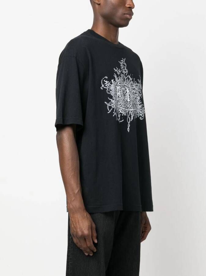 Acne Studios T-shirt met logoprint Zwart