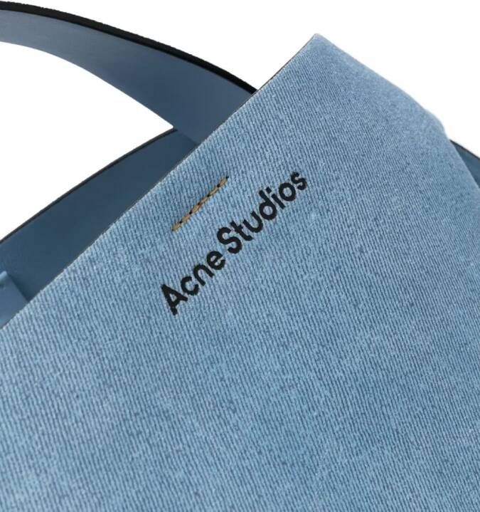 Acne Studios Shopper met logoprint Blauw