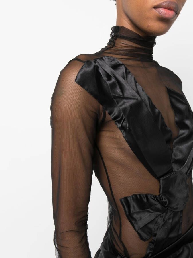 Acne Studios Doorzichtige blouse Zwart