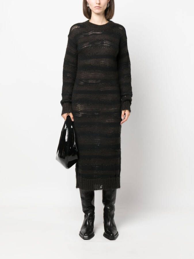 Acne Studios Opengebreide jurk Zwart