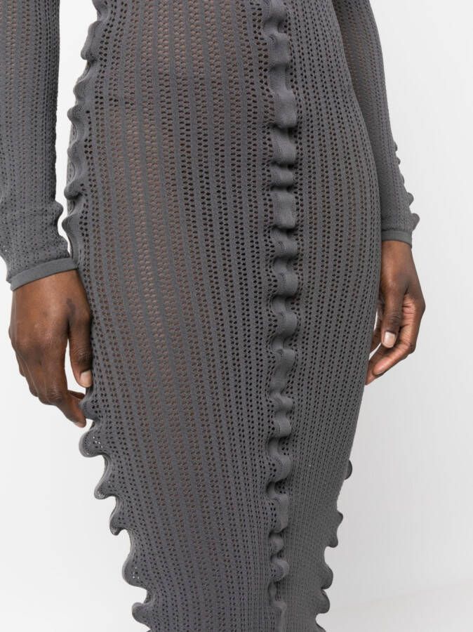 Acne Studios Jurk met ruches Grijs