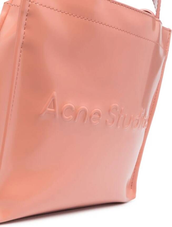 Acne Studios Shopper met logo-reliëf Roze