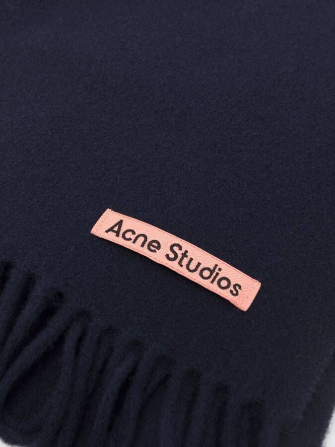 Acne Studios Sjaal met franje Blauw