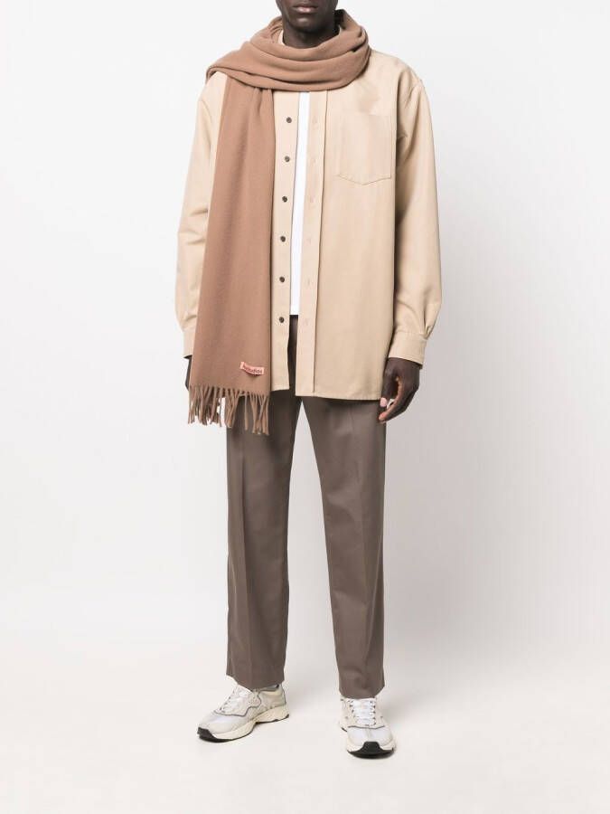 Acne Studios Sjaal met franje Bruin