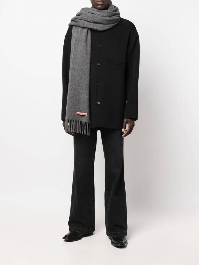 Acne Studios Sjaal met franje Grijs
