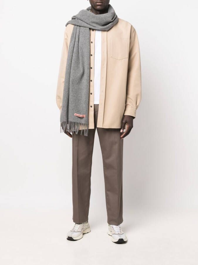 Acne Studios Sjaal met franje Grijs