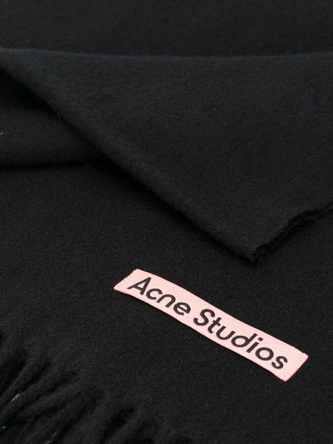 Acne Studios Sjaal met franje Zwart