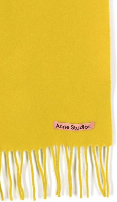 Acne Studios Sjaal met logopatch Geel