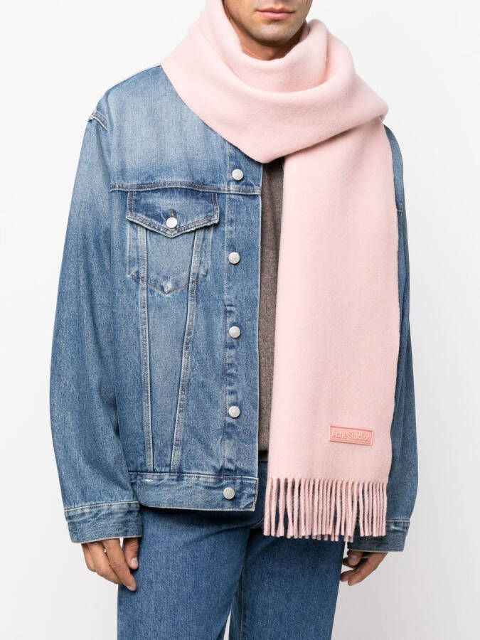 Acne Studios Sjaal met franje Roze
