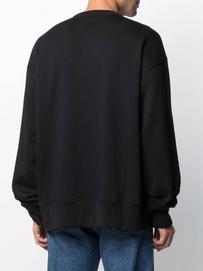 Acne Studios Sweater met Face-patch Zwart