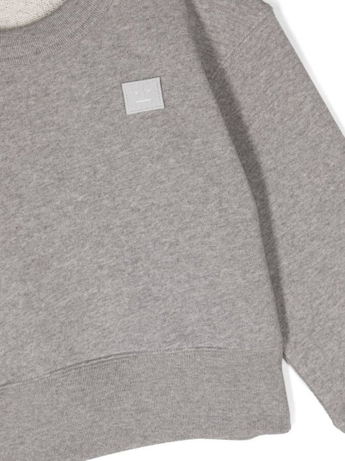 Acne Studios Sweater met logopatch Grijs