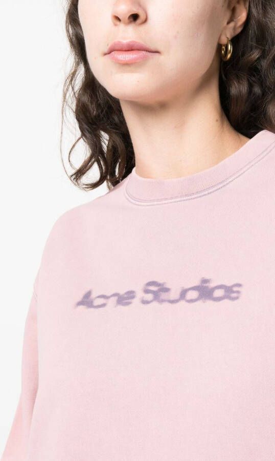 Acne Studios Sweater met logoprint Paars