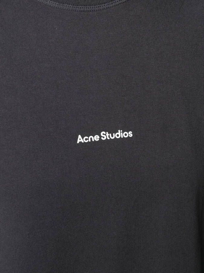 Acne Studios T-shirtjurk met logoprint Grijs