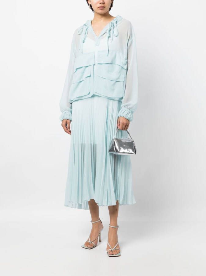 ACT Nº1 Geplooide jurk Blauw