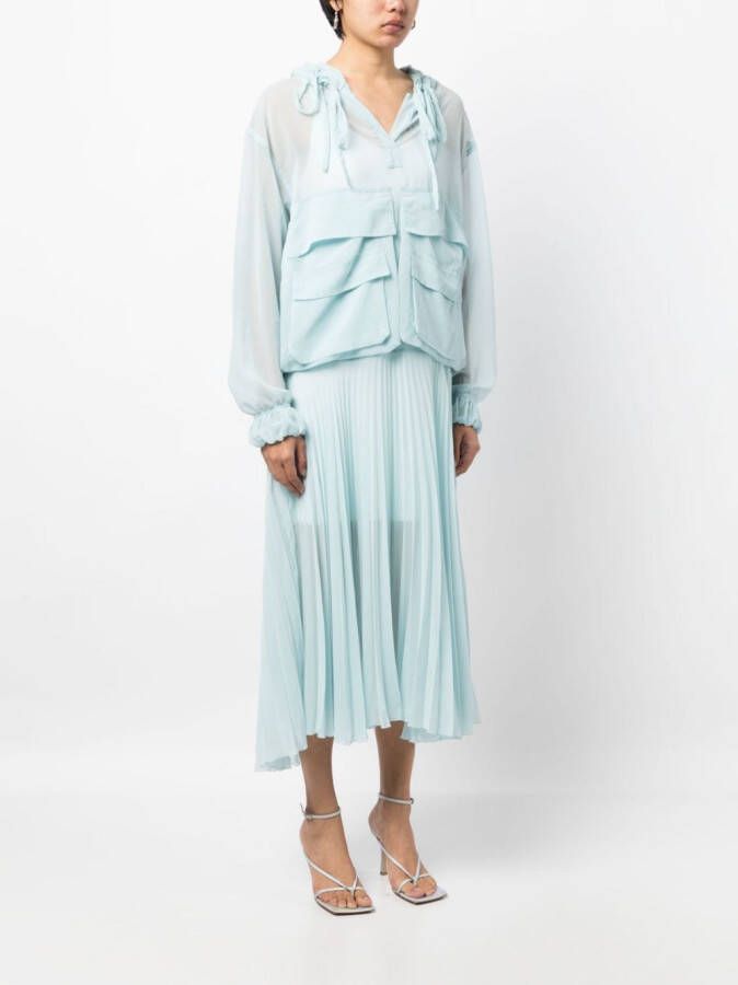 ACT Nº1 Geplooide jurk Blauw
