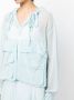 ACT Nº1 Geplooide jurk Blauw - Thumbnail 5