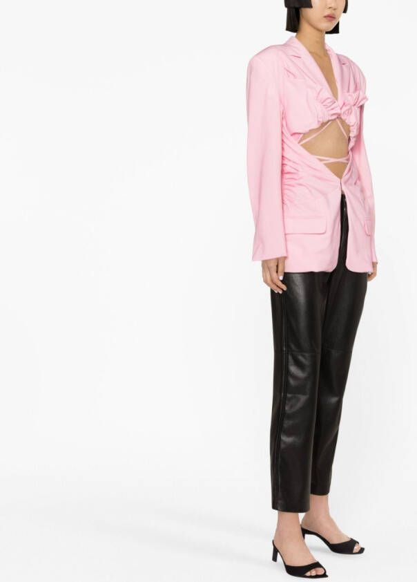 ACT Nº1 Gesmockte blazer Roze